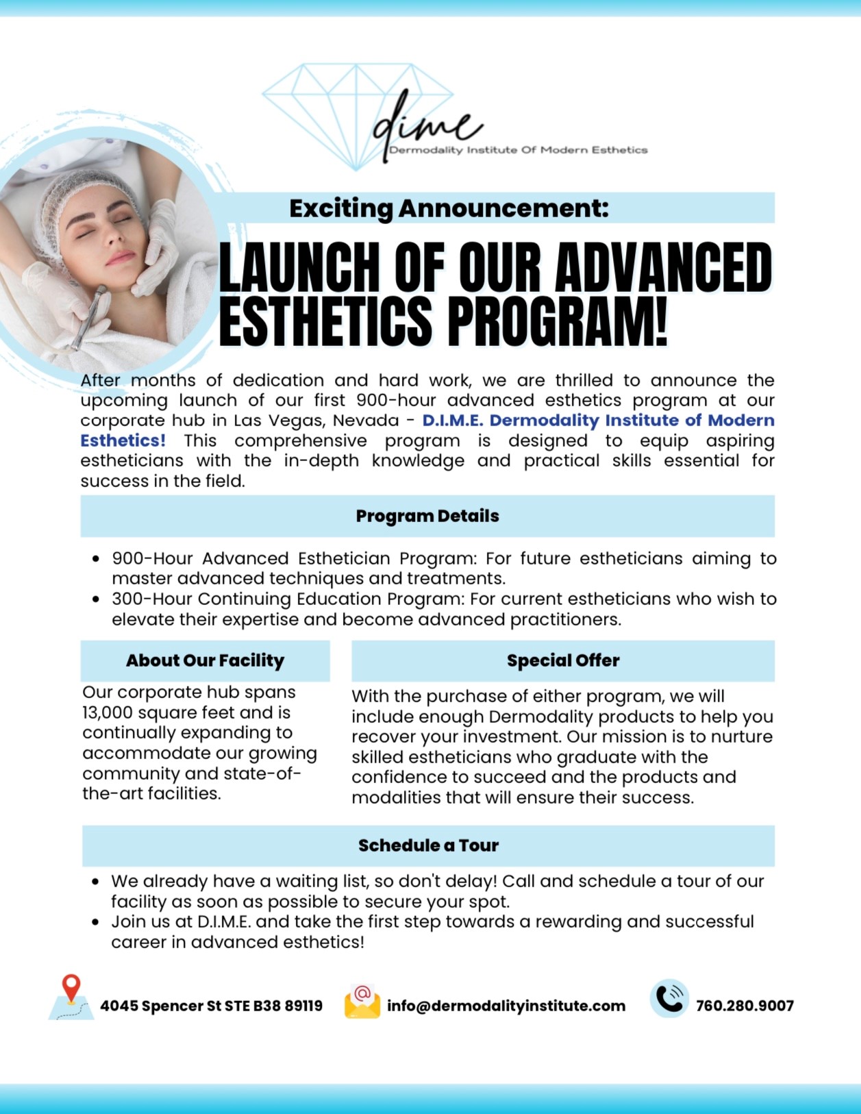 DIME esthetics program